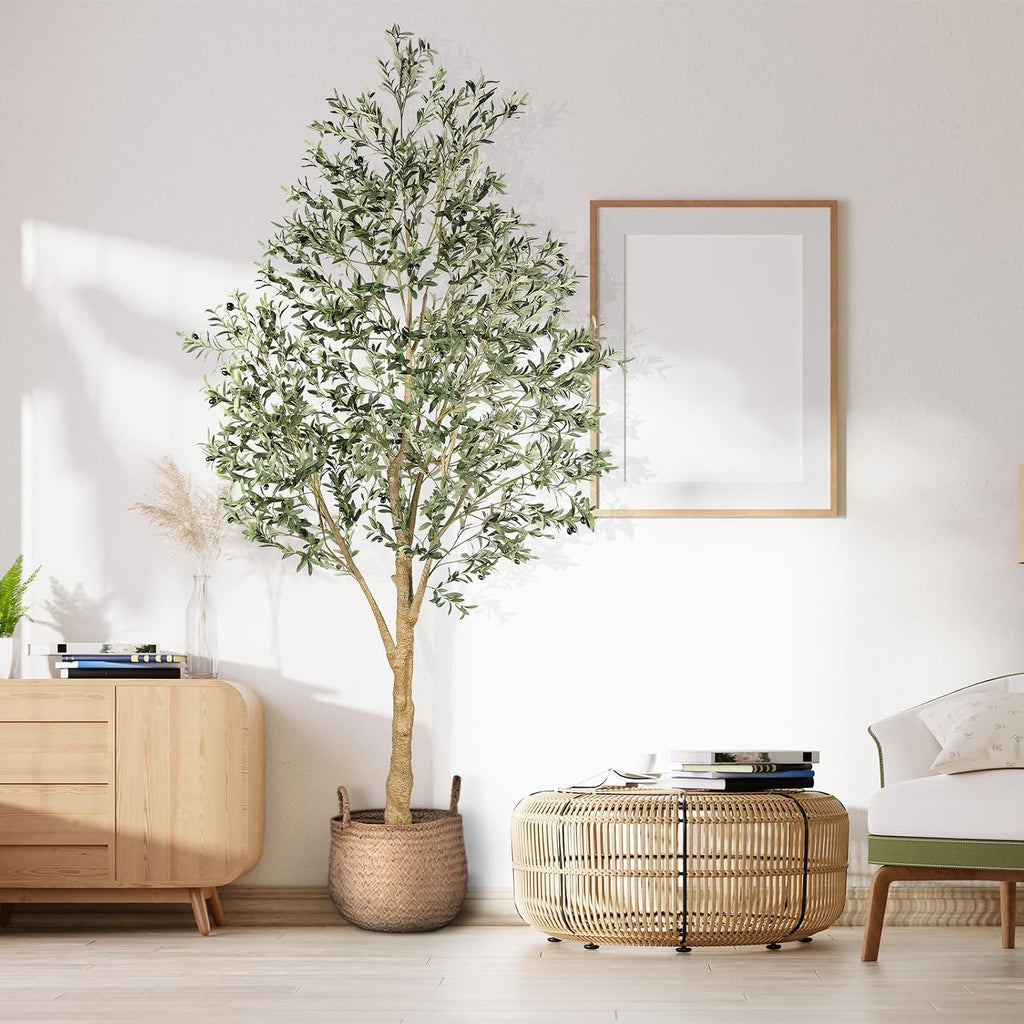 Artificial Olive Tree 10 Feet with Thick Trunk & Realistic Leaves
