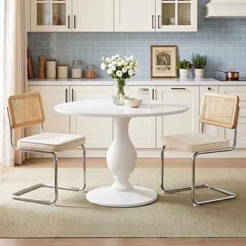 Natural Rattan Dining Chairs Set of 2, Modern Cesca Kitchen Chair