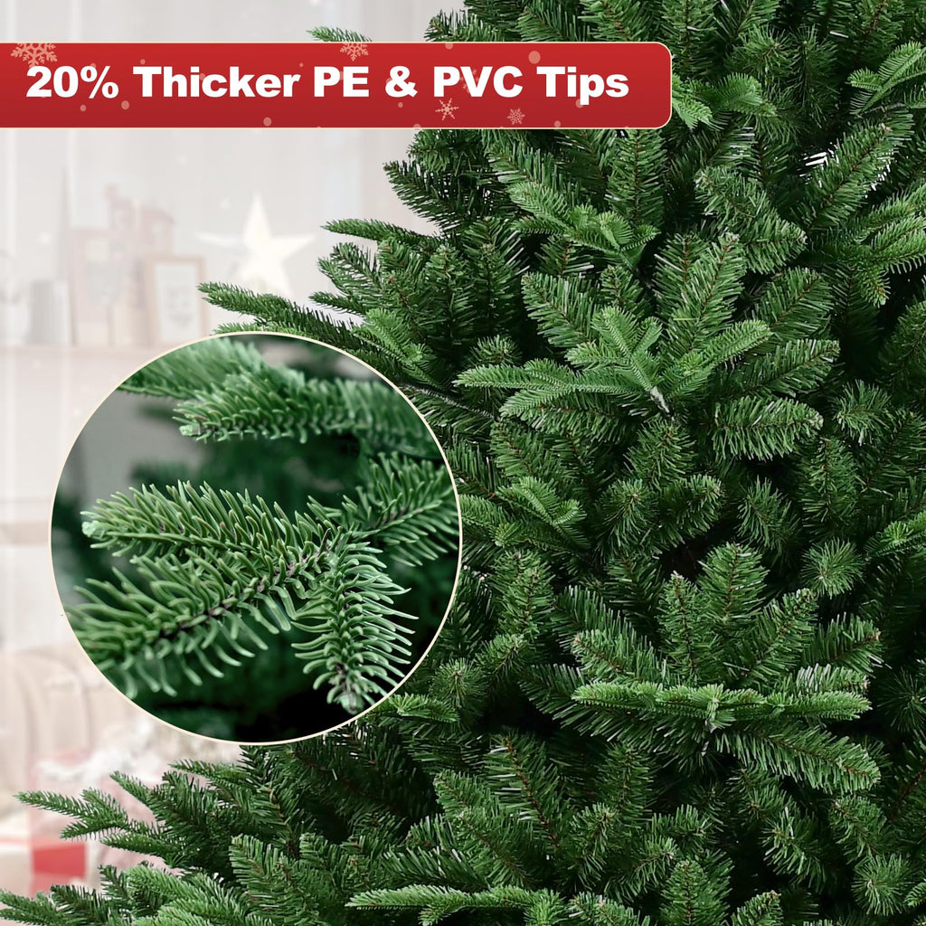 8FT Christmas Tree Simulate Nature Advanced Materials Premium Hinged Blue Spruce Artificial Douglas Firs