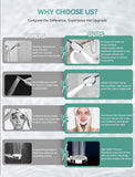 Filtered Shower Head with Handheld, High Pressure 10-Spd Detachable Chrome Showerhead with Stainless Hose