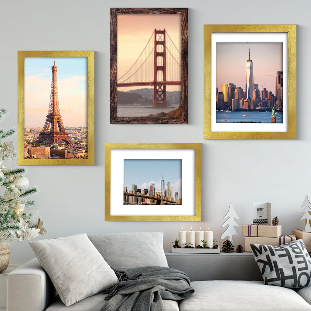 16x24 Frame in Gold, Gallery Frame for Wall Mounting, 2 Pack