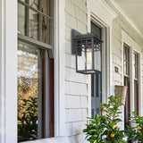 Outdoor Light Fixtures Wall Mount, Modern Farmhouse Exterior Wall Sconces with Seeded Glass for Porch