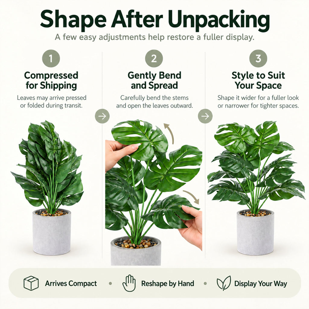 2 Pack Artificial Tropical Plants, 16" Fake Plants for Desk Decor