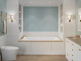 Illyrian AZ3272VNS 32" x 72" Soaker Acrylic Rectangle Drop-In Bathtub - Easy Installation - Smooth Glossy Ultra White