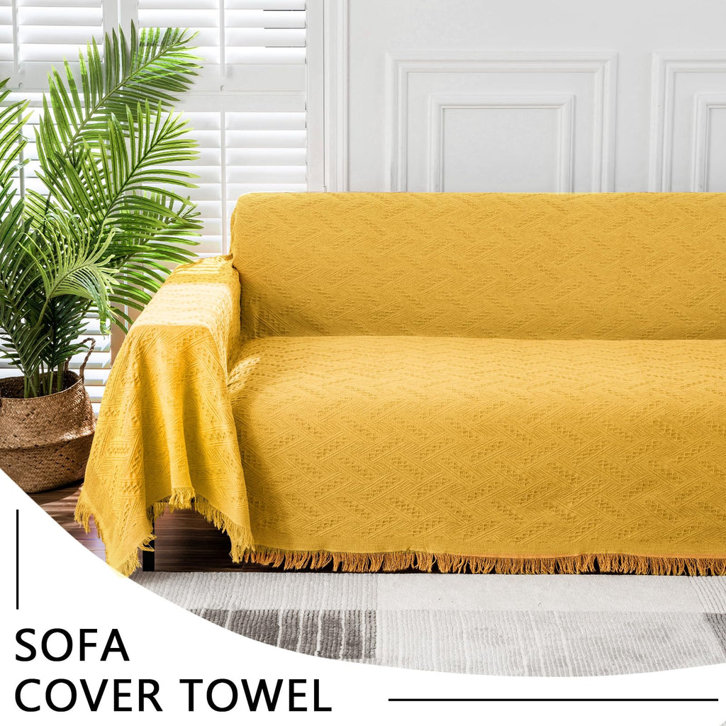 Orange Couch Cover Sofa Slipcover Sofa Cover Couch Protector Covers for Sectional Sofa Washable Soft Cotton Blend