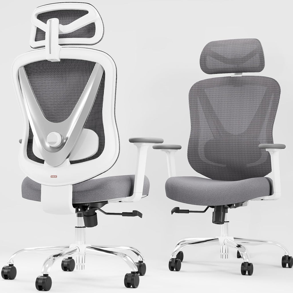 Ergonomic Mesh - 3D Adjustable Lumbar Support & 3D Armrests, V-Shaped Back, Adjustable Desk Chair for Office & Home