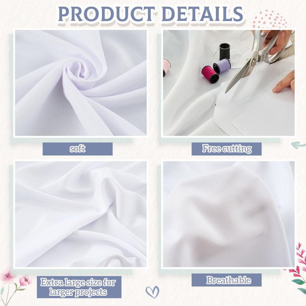 Sublimation Polyester Fabric, 65" Wide Heat Press Ready, 2 Yard