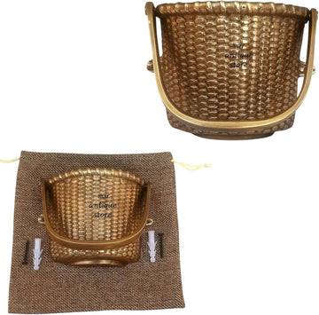 Heavy Brass Nautical Door Knocker - Vintage Basket-Style Maritime Design, Solid Brass Front Door Hardware