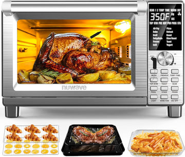 Bravo Air Fryer Toaster Smart Oven, 12-in-1 Countertop Convection, 30-QT XL Capacity, 50°-500°F Temp