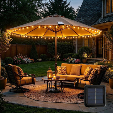 LED String Lights Umbrella - 60 Shatterproof Globe Waterproof Lights