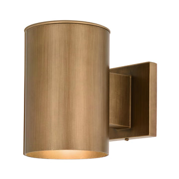 Chiasso 1-Light Brass Contemporary Outdoor Wall Sconce, 7.25 in. H