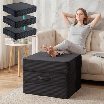 Modular Pouf Ottoman Foot Rest 25.6", Large Floor Cushion