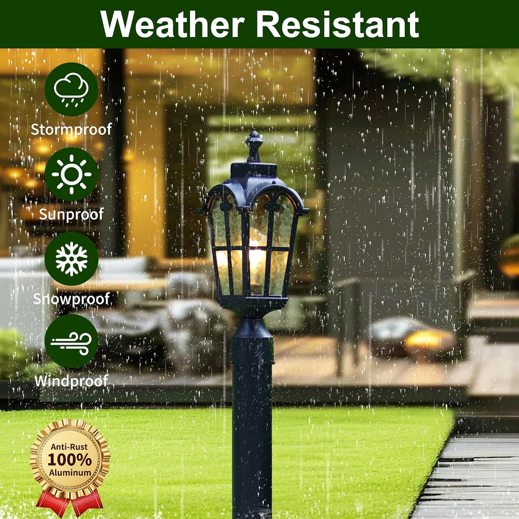 Outdoor Post Lights Fixture Anti-Rust Lamp Post Light Fixture Waterproof Exterior Pole Light Outside Pole Lighting