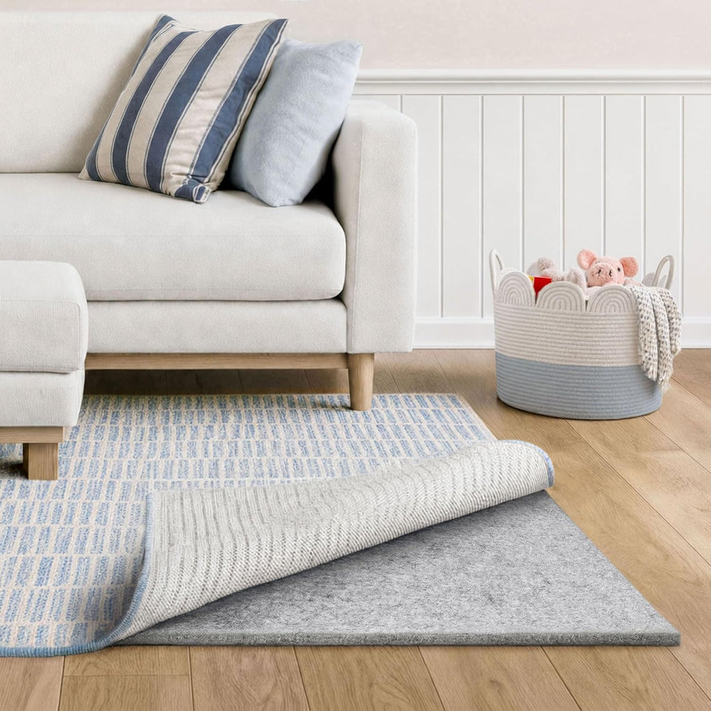Basics - 9'x12' - 1/2" Thick - 100% Felt - Protective Cushioning Rug Pad - Safe for All Floors and Finishes Including - Set of 108
