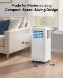 Portable Air Conditioners 10,000 BTU, 4-in-1 Air Conditioner Portable Up to 450 Sq.Ft. with Cool, Fan, Dehumidifier