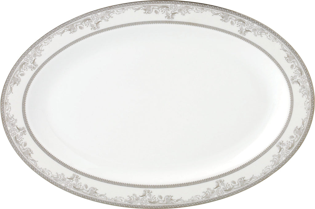 57 Piece 'Juliette' Bone China Dinnerware Set (Service for 8 People), Silver