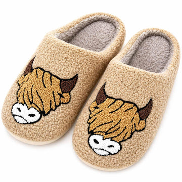 Cow Slippers For Women Men Indoor Outdoor, Warm Fuzzy Slippers Woman Man, Cute Animal House Slipper, Kawaii Cow Cartoon