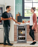 18-inch under-counter beverage refrigerator - 140-Can & 20-Bottle Capacity, Dual