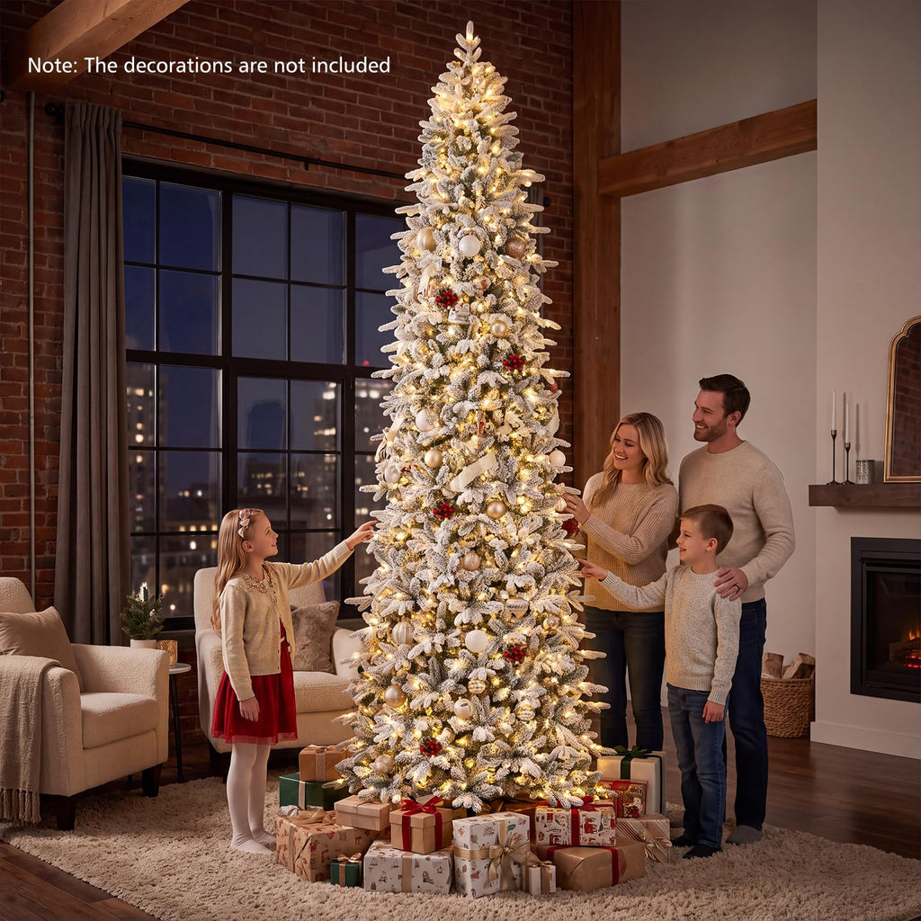 12 FT Pre-Lit Artificial Christmas Tree w/1020 Warm White Lights