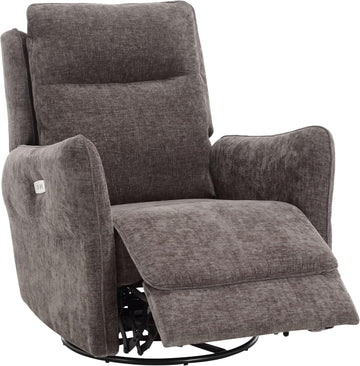 Power Recliner Chairs,270 Swivel Recliner Chair with Upholstered,Nursery Rocker Glider Recliner,Chenille Velvet in