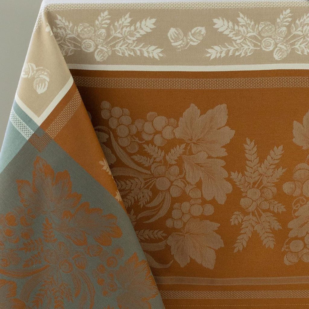 Harvest Gathering Heavyweight Engineered Jacquard Fabric Table Cloth, Décor for Fall, Harvest and Th
