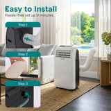 Small Air Conditioner Portable 12,000 BTU with Built-in Dehumidifier - Portable AC Unit for Rooms up to 550 sq ft