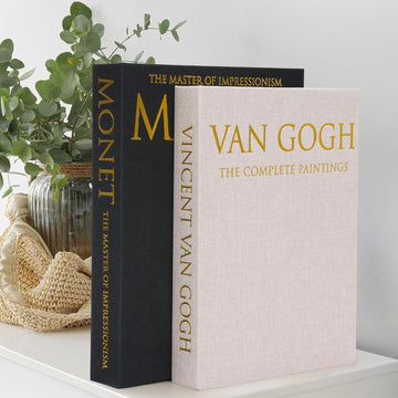 Book Shaped Storage Box Set of 2, Linen Black | Faux book organizer for bookshelf coffee table, eco-friendly