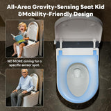 Smart Toilet with Built-In Bidet, Foam System, Temperature-Controlled Heated Seat, Instant Warm Water, Full-Seat Sensor, Auto Open and Close, Foot Sensor, Auto Deodorizer, Remote Control