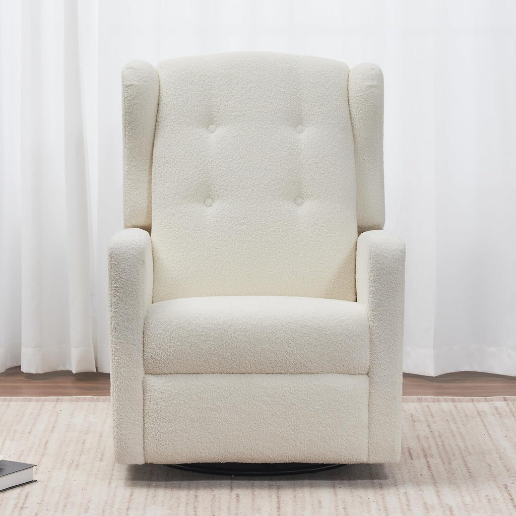 Swivel Rocker Power Recliner Chair, 270° Swivel Glider Recliner with USB & Type-C Charging, Electric Reclining Chair