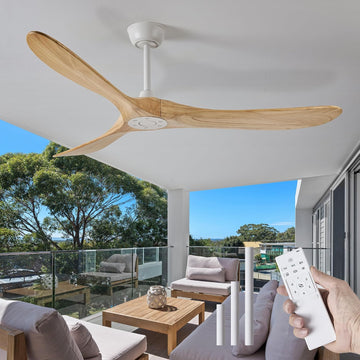 Inspired Maverick Style 60" wood ceiling fan, White