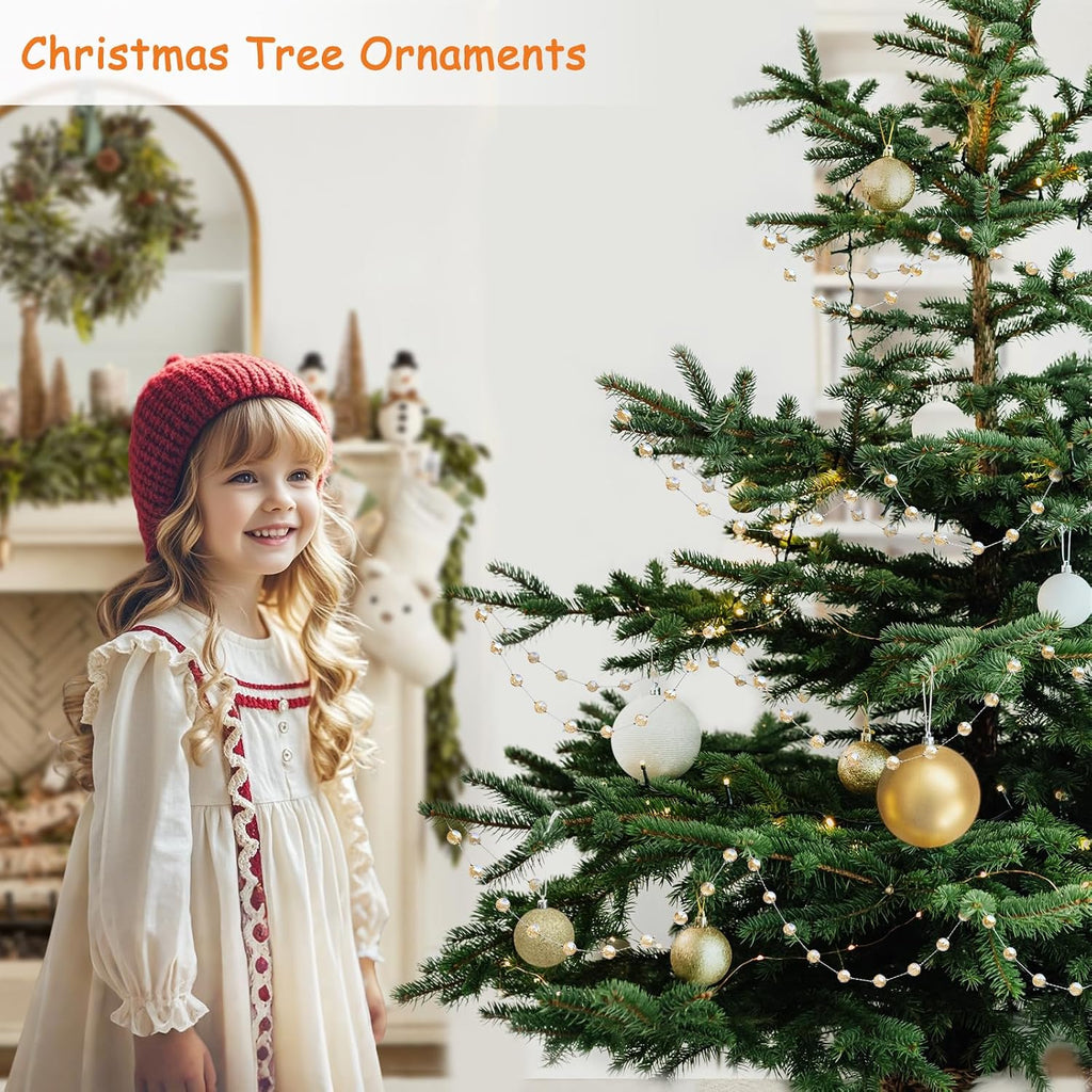 9.8Ft Crystal Glass Balls Christmas Garland