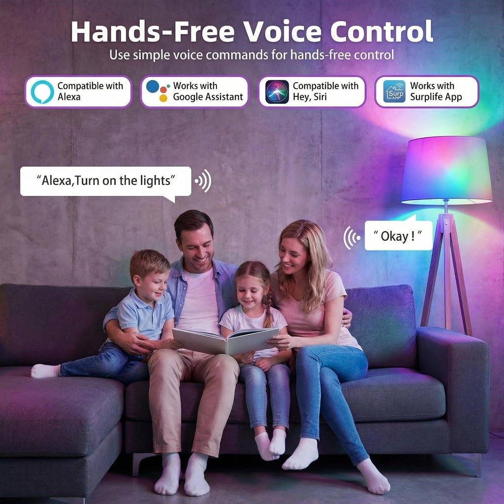 Smart Light Bulbs with Remote, Color Changing Dimmable Multicolor LED Bulb, Works with Alexa & Google Home, 9W A19