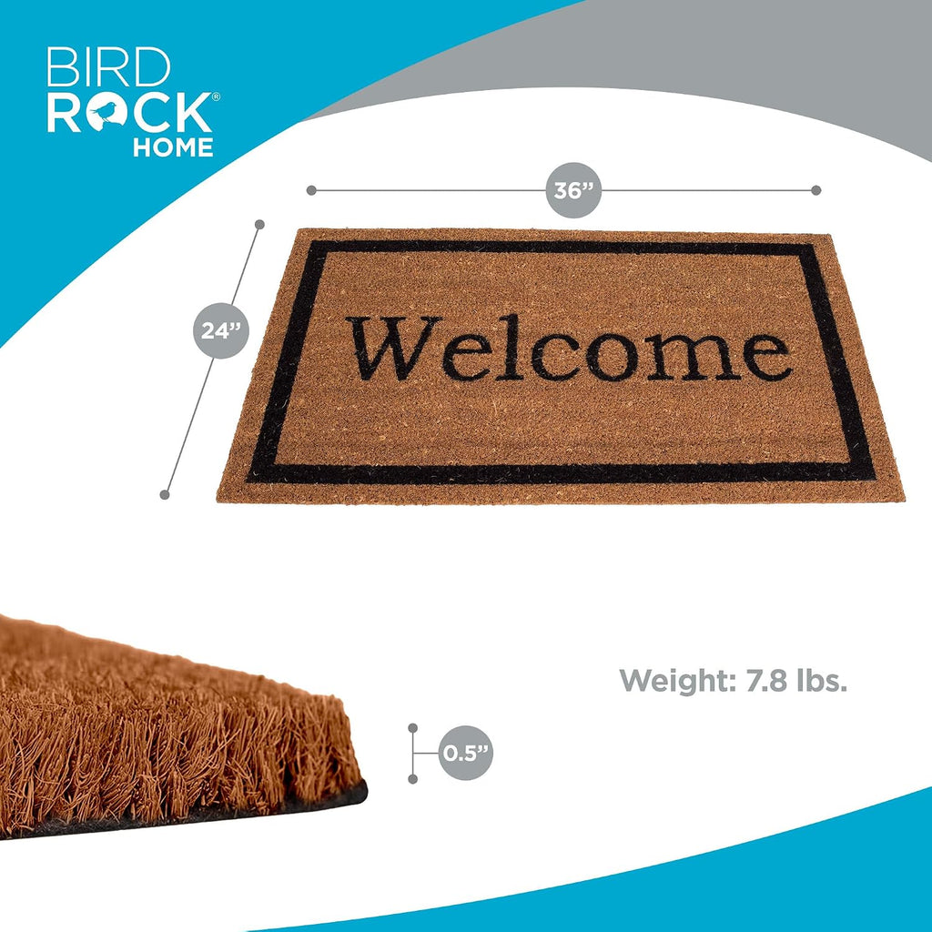 Welcome Door Mat - Decorative Entry Rug - Outdoor Floor Doormats for Front Door, Entrance, or Cabin - Heavy Duty
