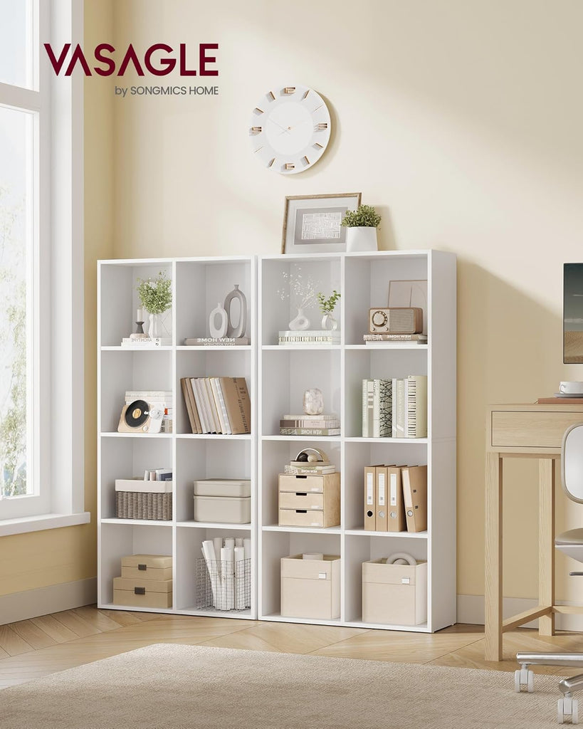 Bookshelf, Bookcase, Cube Shelf with 8 Compartments, 9.4 x 25.8 x 51 Inches, Storage Shelf