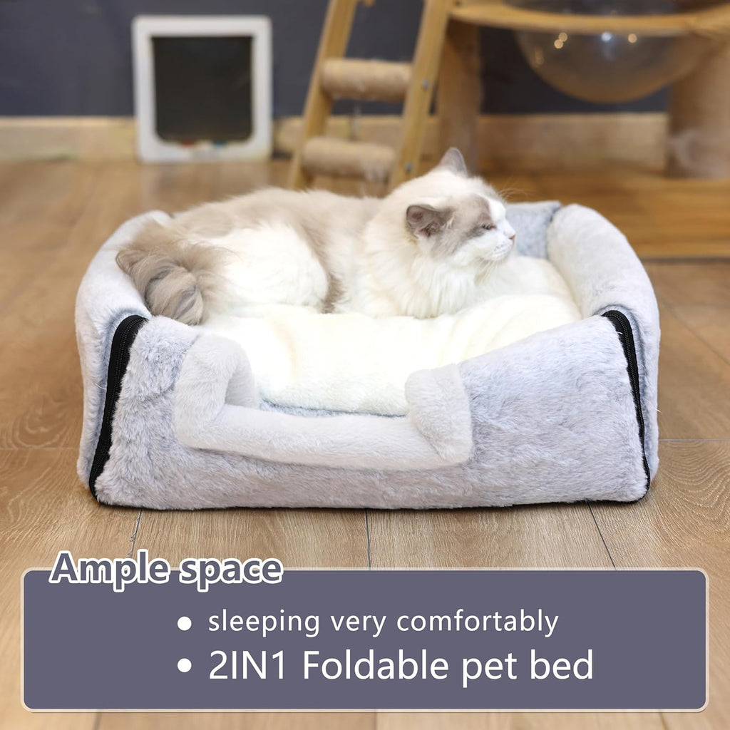 Cat Bed cave-cat beds for Indoor Cats,Soft and Comfortable,Cute cat House,with Removable Washable Cushioned