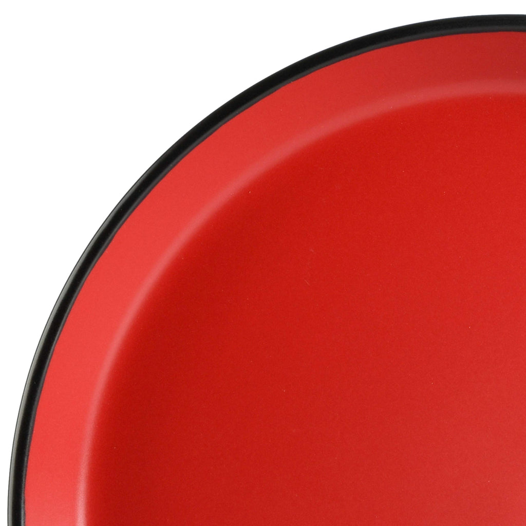 Sofia Coupe Stoneware Dinnerware Set, Service for 4 (12pcs), Matte Red