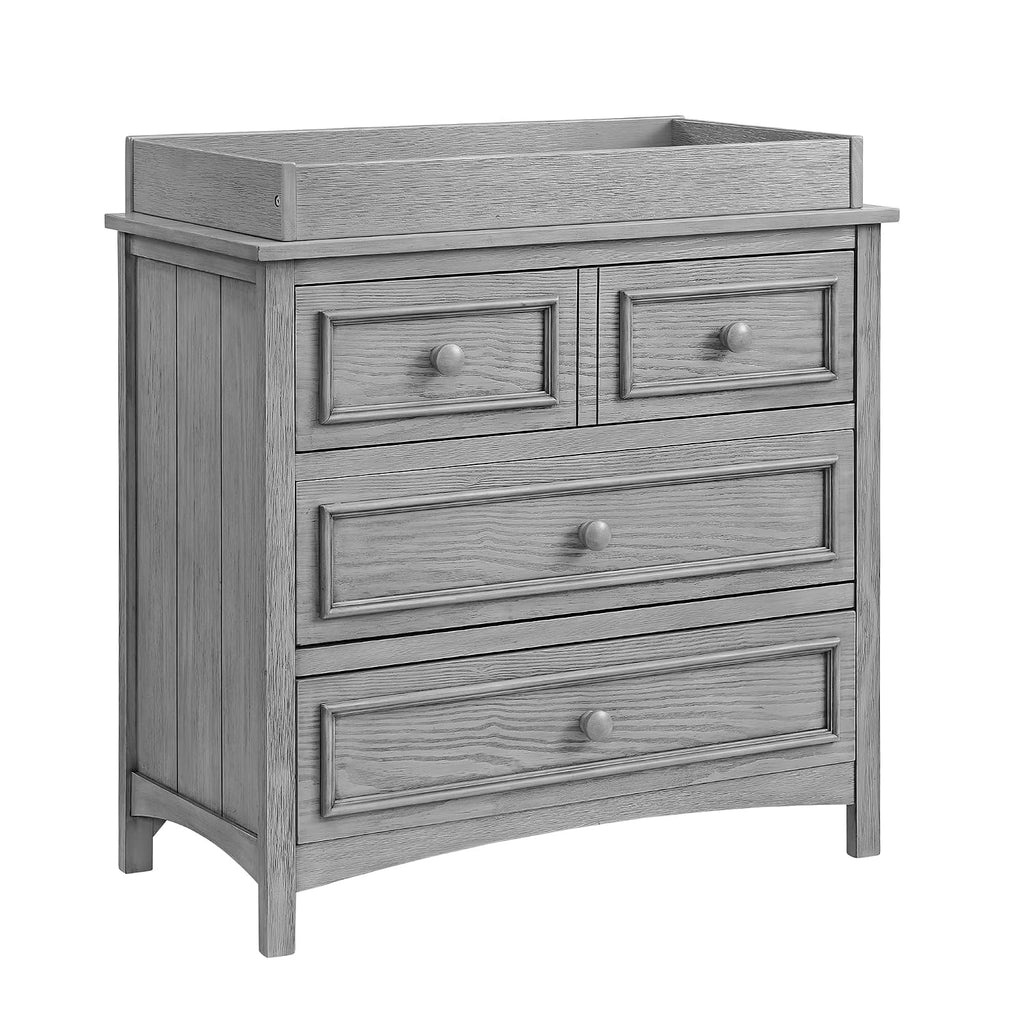 Changing Topper for 3-Drawer Dresser, Rustic Gray