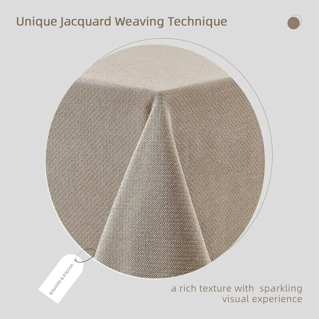 Rectangle Tablecloth Jacquard Style Water Resistant Table Cover for Dining Kitchen Cafe Parties and 