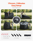 Outdoor Sauna Tent Pro, Portable Steam & Dry Sauna for 4 Persons with Velcro