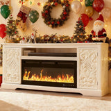 50 Inch Electric Fireplace Insert & Wall Mounted, Smart WiFi/Alexa Control, 1500/750w Heater, 12 Flame Colors, Remote