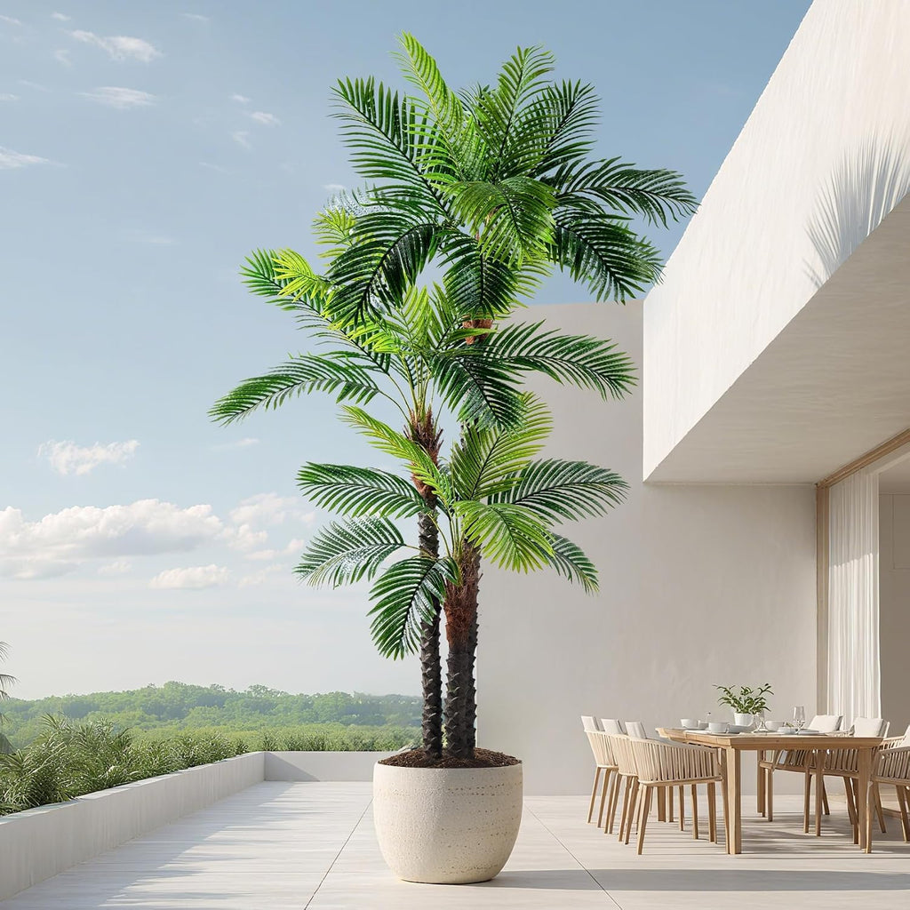 9.1FT Artificial Phoenix Palm Tree Artificial Plants Indoor Outdoor Large Faux Coconut Silk Palm Tree Tropical Fake