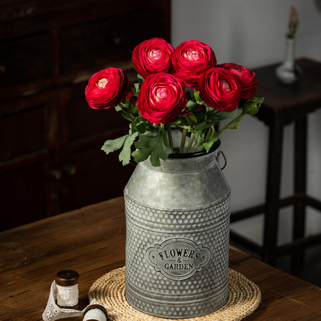 Ranunculus Flowers, Red, 6pcs
