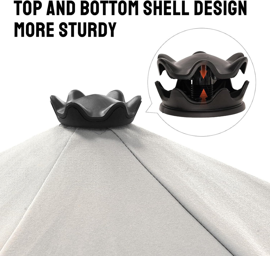 9 Ft Patio Umbrella with Auto-Tilt & Olefin Fabric