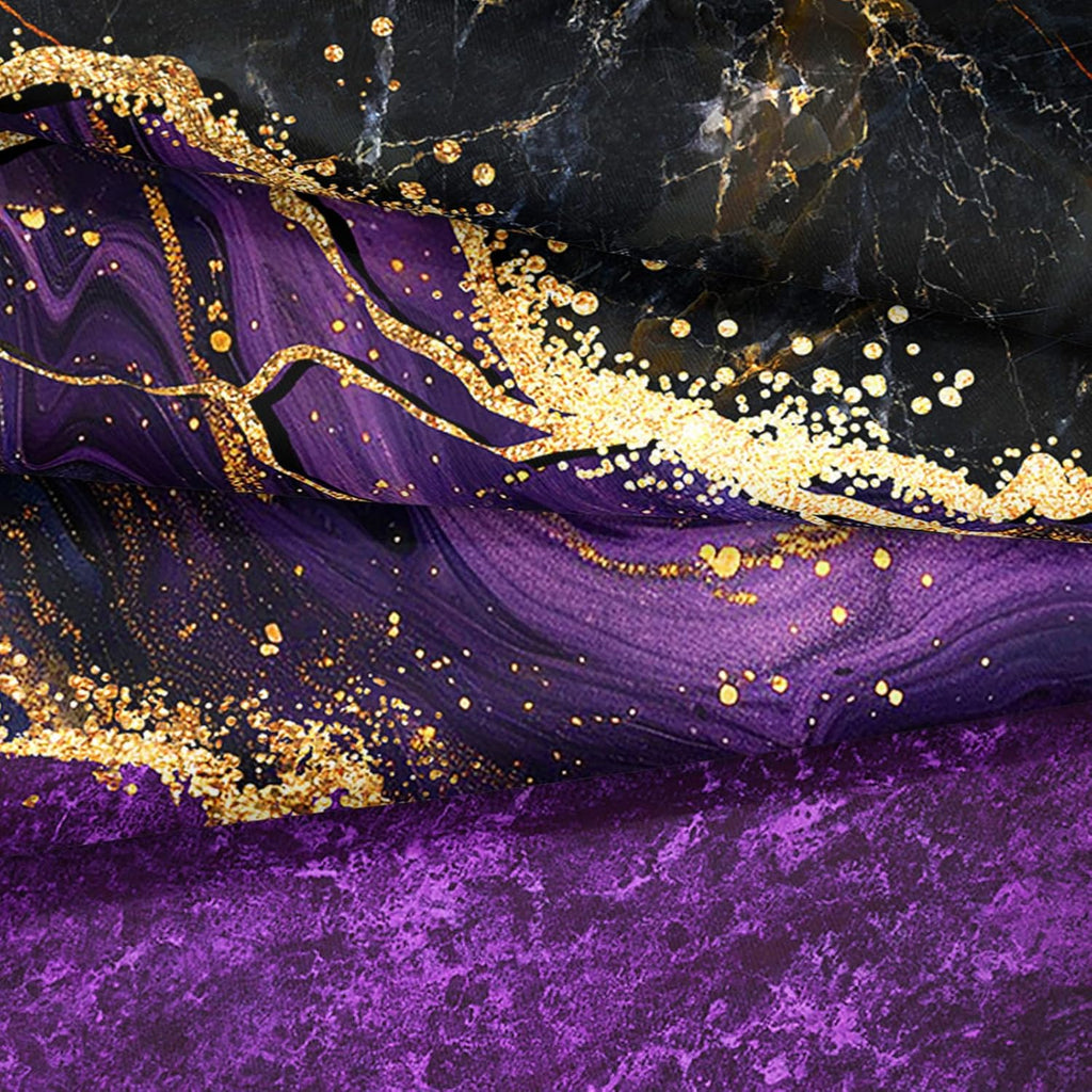 Black Gold Comforter Set Purple Marble Bedding Set Black Marble Stone Abstract Artwork Bedroom Decor Black Marble
