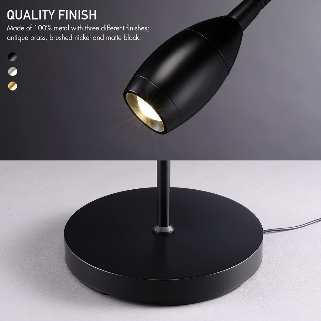 Ray - Adjustable LED Beam Floor Lamp, Dimmable and Zoomable Spotlight, Flexible Gooseneck, Reading/Crafting Standing