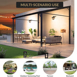 10x12ft Lean to Gazebo with Polycarbonate Hardtop Roof