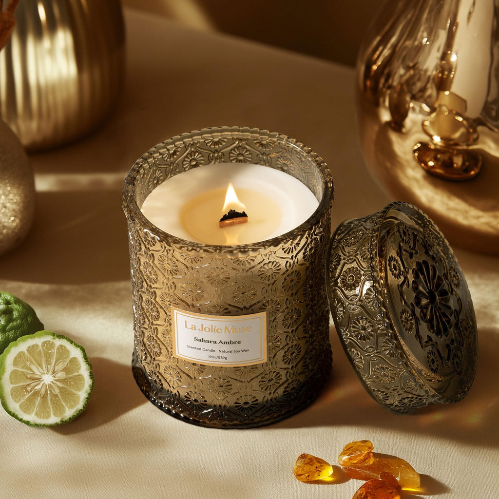 Sahara Amber Scented Candles, 19 oz Natural Soy Wax