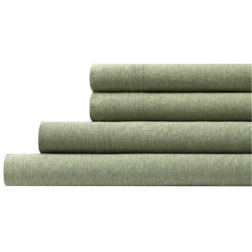 Super Soft Jersey Knit Sheet Set, 4 Piece Bed Sheets, Cotton Rich Jersey Sheets, Fits Mattresses up to 18" Deep