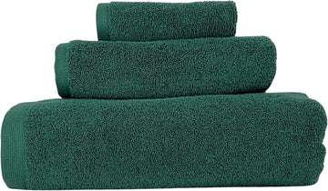 3PC Turkish Cotton Bath Towel Set, Silver-Infused (Green) | Plush 700 GSM set includes 58x30" bath towel, 30x16" hand