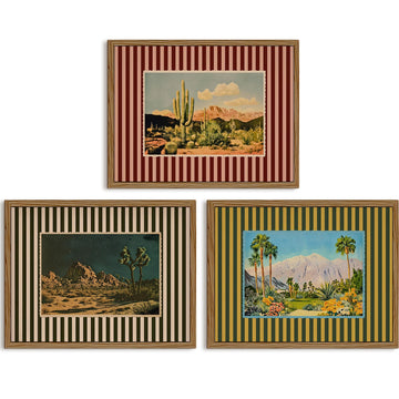 Western Desert Wall Art Decor Vintage Southwestern Boho Prints 12x16 Framed